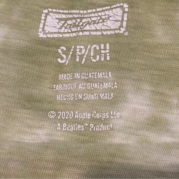 Women’s Beatles Green tie-dye, cropped t-shirt, Small - Picture 4 of 4